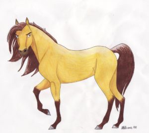 Лошадь упала рисунок