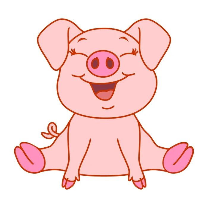 Свинья раскраска для детей - 69 фото