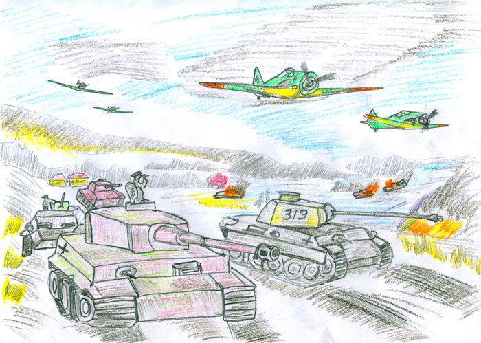 Нарисовать великую отечественную войну 5 класс