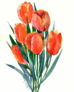 Красивые тюльпаны рисунки