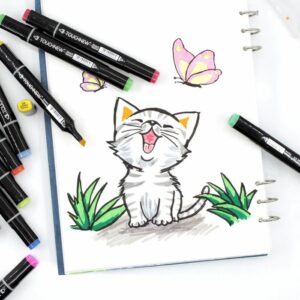Рисунки маркерами животные милые